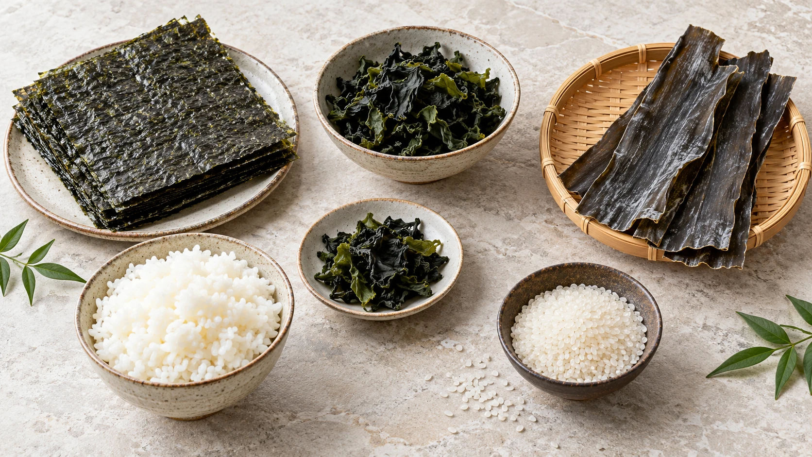 Seaweed pantry foods collection